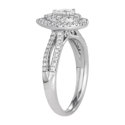 Simply Vera Vera Wang 14KT White Gold 3/4 Carat T.W. Pear Center Diamond Engagement Ring -SIMPLY VERA VERA WANG Sales 3960660 ALT