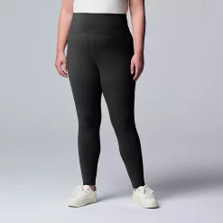 Plus Size Simply Vera Vera Wang Live-In High Rise Legging -SIMPLY VERA VERA WANG Sales 3979523 Black