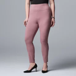 Plus Size Simply Vera Vera Wang Live-In High Rise Legging -SIMPLY VERA VERA WANG Sales 3979523 Wistful Mauve