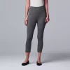 Simply Vera Vera Wang Live-In Mid Rise Capri Legging 2 Simply Vera Vera Wang Live-In Mid Rise Capri Legging -SIMPLY VERA VERA WANG Sales 3979626 Heather Gray