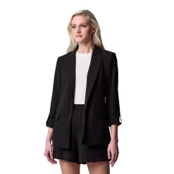 Women's Simply Vera Vera Wang Roll-Tab Relaxed Blazer -SIMPLY VERA VERA WANG Sales 4243347 ALT2