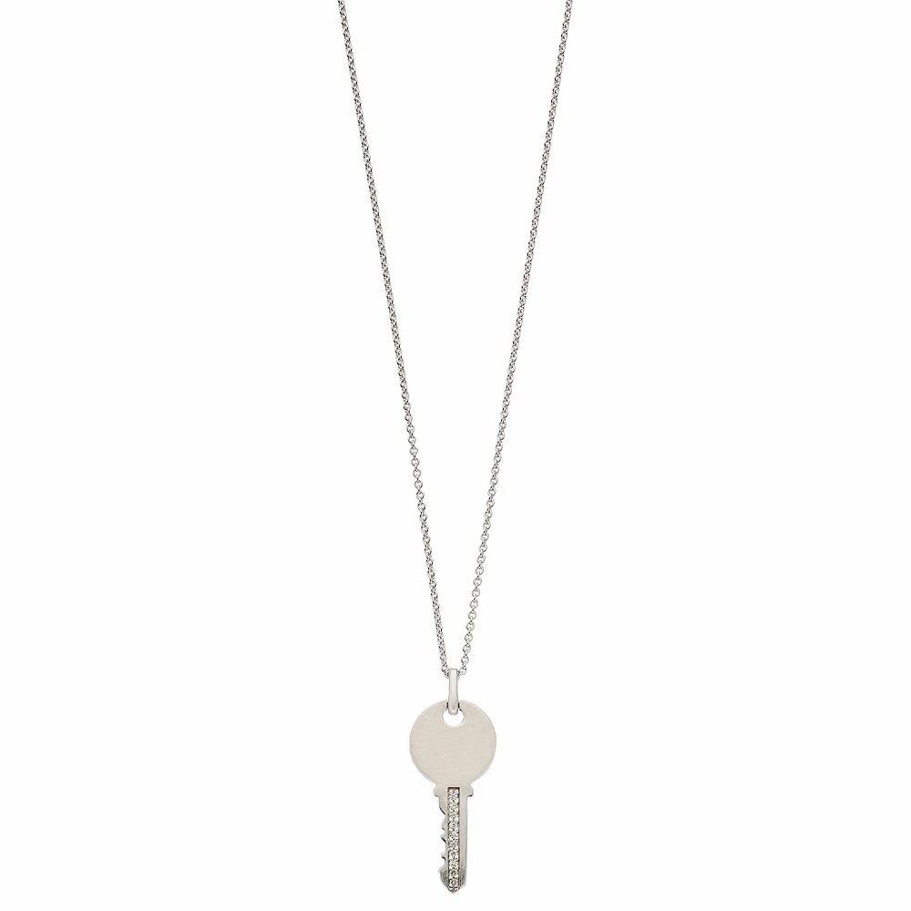 Simply Vera Vera Wang Sterling Silver Diamond Accent Key Pendant Necklace 3 Simply Vera Vera Wang Sterling Silver Diamond Accent Key Pendant Necklace