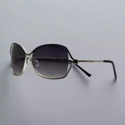 Women's Simply Vera Vera Wang Just Married Large Metal Square Lens Sunglasses