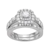 Simply Vera Vera Wang 14k White Gold 1 1/3 Carat T.W. Diamond Engagement Ring Set -SIMPLY VERA VERA WANG Sales 4378611