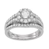 Simply Vera Vera Wang 14k White Gold 1 1/4 Carat T.W. Diamond Engagement Ring Set -SIMPLY VERA VERA WANG Sales 4378613