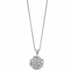 Simply Vera Vera Wang Sterling Silver Diamond Accent Knot Pendant Necklace