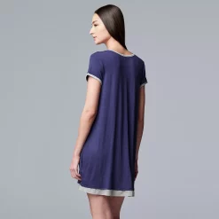 Women's Simply Vera Vera Wang Basic Luxury Sleepshirt -SIMPLY VERA VERA WANG Sales 4780278 ALT
