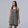 Women's Simply Vera Vera Wang Basic Luxury Chemise -SIMPLY VERA VERA WANG Sales 4780286 Black Floral Print