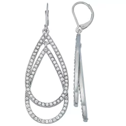 Simply Vera Vera Wang Layered Teardrop Earrings -SIMPLY VERA VERA WANG Sales 4806445 Silver Tone
