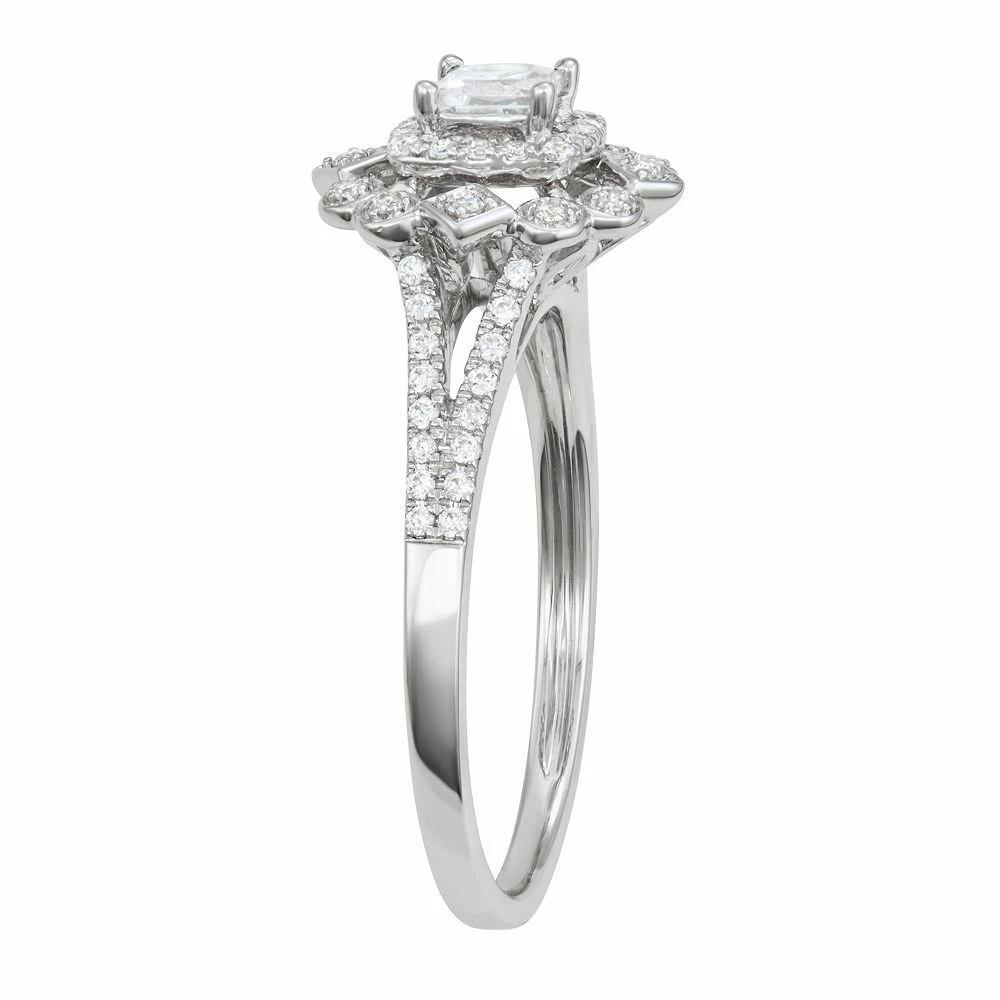 Simply Vera Vera Wang 14k White Gold 1/2 Carat T.W. Diamond Engagement Ring 4 Simply Vera Vera Wang 14k White Gold 1/2 Carat T.W. Diamond Engagement Ring - Image 2