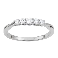 Simply Vera Vera Wang 14k White Gold 1/4 Carat T.W. Diamond 5-Stone Ring