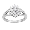 Simply Vera Vera Wang Sterling Silver 1/2 Carat T.W. Diamond Cluster Ring