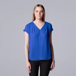 Women's Simply Vera Vera Wang V-Neck Top -SIMPLY VERA VERA WANG Sales 4826767 Barret Bay