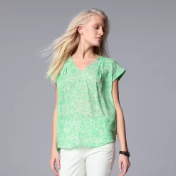 Women's Simply Vera Vera Wang V-Neck Top -SIMPLY VERA VERA WANG Sales 4826767 Gothic Lace F