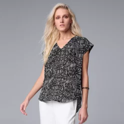 Women's Simply Vera Vera Wang V-Neck Top -SIMPLY VERA VERA WANG Sales 4826767 Graphic Abstract