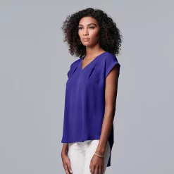 Women's Simply Vera Vera Wang V-Neck Top -SIMPLY VERA VERA WANG Sales 4826767 Vera Ultra Violet