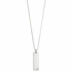 Simply Vera Vera Wang Sterling Silver Diamond Accent Bar Tag Pendant