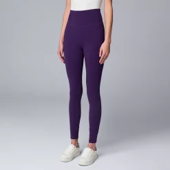 Women's Simply Vera Vera Wang Live-In Shaping High Rise Leggings -SIMPLY VERA VERA WANG Sales 4994850 Nita Plum