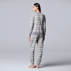 Women's Simply Vera Vera Wang Velour Pajama Top and Banded Bottom Pajama Pants Sleep Set 12 Women's Simply Vera Vera Wang Velour Pajama Top and Banded Bottom Pajama Pants Sleep Set -SIMPLY VERA VERA WANG Sales 5005125 ALT