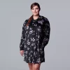 Plus Size Simply Vera Vera Wang Velour Long Sleeve Hooded Sleepshirt -SIMPLY VERA VERA WANG Sales 5005151 Black Floral