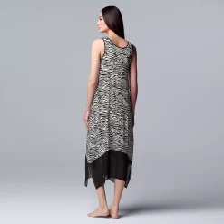 Women's Simply Vera Vera Wang Maxi Chemise with Chiffon Trim 9 Women's Simply Vera Vera Wang Maxi Chemise with Chiffon Trim -SIMPLY VERA VERA WANG Sales 5047908 ALT