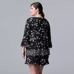 Plus Size Simply Vera Vera Wang 3/4 Sleeve Pajama Top & Pajama Boxer Shorts Set 8 Plus Size Simply Vera Vera Wang 3/4 Sleeve Pajama Top & Pajama Boxer Shorts Set -SIMPLY VERA VERA WANG Sales 5047911 ALT