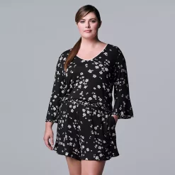 Plus Size Simply Vera Vera Wang 3/4 Sleeve Pajama Top & Pajama Boxer Shorts Set 9 Plus Size Simply Vera Vera Wang 3/4 Sleeve Pajama Top & Pajama Boxer Shorts Set -SIMPLY VERA VERA WANG Sales 5047911 ALT2