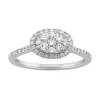 Simply Vera Vera Wang 14k White Gold 1/2 Carat T.W. Diamond Oval Cluster Engagement Ring -SIMPLY VERA VERA WANG Sales 5115275