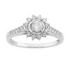 Simply Vera Vera Wang 14k White Gold 1/2 Carat T.W. Diamond Flower Halo Engagement Ring -SIMPLY VERA VERA WANG Sales 5115282