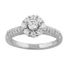 Simply Vera Vera Wang 14k White Gold 3/4 Carat T.W. Diamond Flower Engagement Ring -SIMPLY VERA VERA WANG Sales 5115334