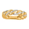 Simply Vera Vera Wang 14k Gold 1/10 Carat T.W. Diamond Cable Link Ring -SIMPLY VERA VERA WANG Sales 5115349