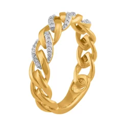 Simply Vera Vera Wang 14k Gold 1/10 Carat T.W. Diamond Cable Link Ring 5 Simply Vera Vera Wang 14k Gold 1/10 Carat T.W. Diamond Cable Link Ring -SIMPLY VERA VERA WANG Sales 5115349 ALT