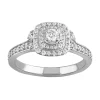 Simply Vera Vera Wang 14k White Gold 1/2 Carat T.W. Diamond Cushion Halo Engagement Ring -SIMPLY VERA VERA WANG Sales 5115383