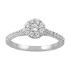 Simply Vera Vera Wang 14k White Gold 1/2 Carat T.W. Diamond Cluster Engagement Ring -SIMPLY VERA VERA WANG Sales 5115389