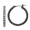 Simply Vera Vera Wang Black Simulated Crystal Hoop Earrings -SIMPLY VERA VERA WANG Sales 5201466