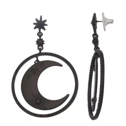 Simply Vera Vera Wang Moon & Star Orbital Drop Earrings -SIMPLY VERA VERA WANG Sales 5211061 Jet Tone