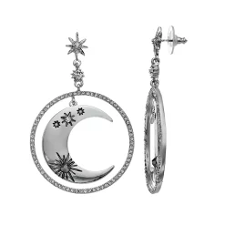 Simply Vera Vera Wang Moon & Star Orbital Drop Earrings