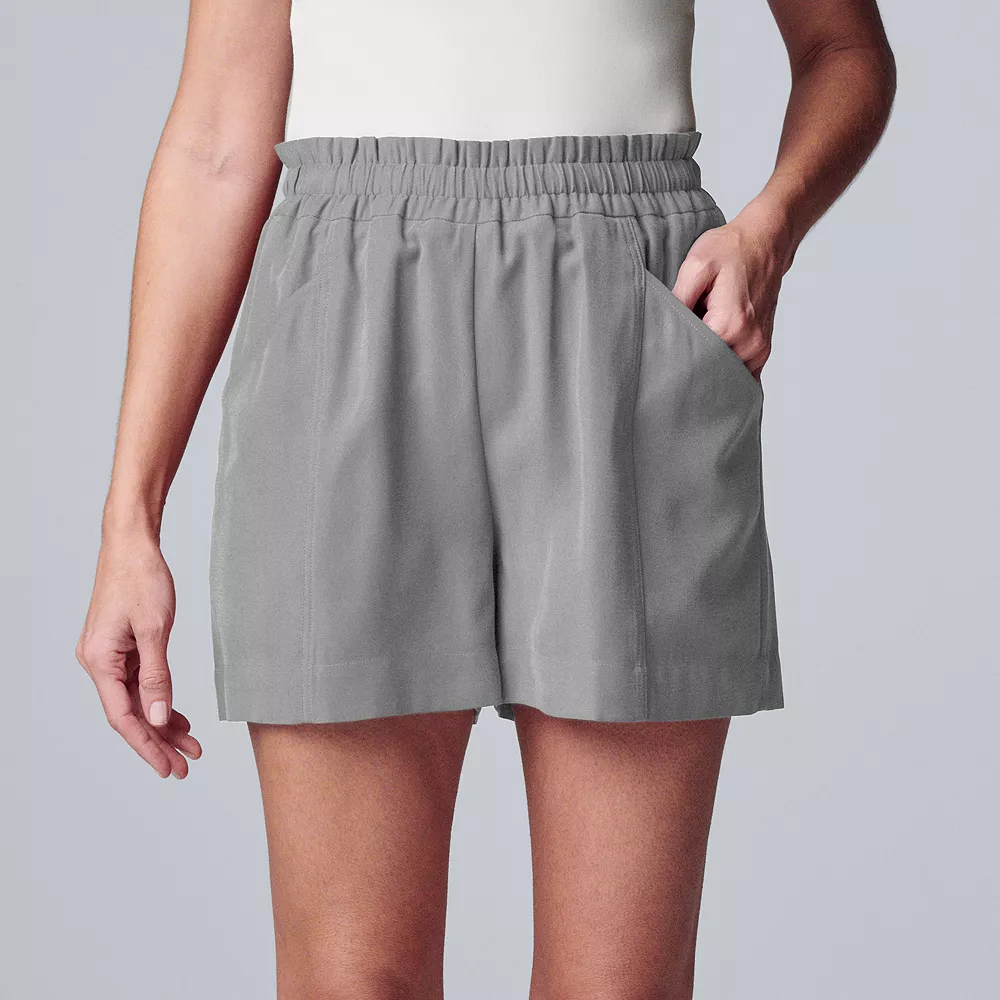 Petite Simply Vera Vera Wang High-Waist Soft Shorts 4 Petite Simply Vera Vera Wang High-Waist Soft Shorts - Image 2