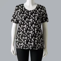 Plus Size Simply Vera Vera Wang Scoopneck Print Tee -SIMPLY VERA VERA WANG Sales 5256625 Mini Shadow Stems