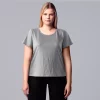 Plus Size Simply Vera Vera Wang Relaxed Scoopneck Tee