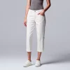 Women's Simply Vera Vera Wang Relaxed Boyfriend Jean Capri -SIMPLY VERA VERA WANG Sales 5257118 White Knight