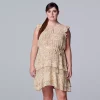 Plus Size Simply Vera Vera Wang Tiered Sleeveless Dress -SIMPLY VERA VERA WANG Sales 5268100 Texture Animal