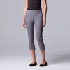 Women's Simply Vera Vera Wang Simply Modern Capri Pants -SIMPLY VERA VERA WANG Sales 5514566 Metallic Pewter