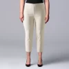 Plus Size Simply Vera Vera Wang Simply Modern Flat Front Capris -SIMPLY VERA VERA WANG Sales 5516166 Chalk Hill