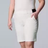 Plus Size Simply Vera Vera Wang City Twill Shorts -SIMPLY VERA VERA WANG Sales 5516167 Modern White