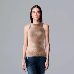 Simply Vera Vera Wang Essential Tank -SIMPLY VERA VERA WANG Sales 5518644 Cloudy Dye Effect