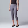 Petite Simply Vera Vera Wang Simply Modern Capri Pants -SIMPLY VERA VERA WANG Sales 5522068 Metallic Pewter