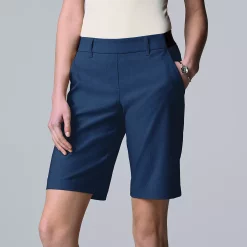 Petite Simply Vera Vera Wang City Twill Shorts