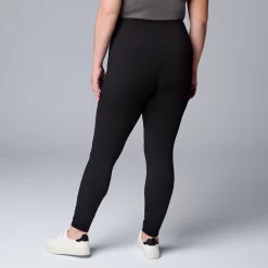 Plus Size Simply Vera Vera Wang Live-In High Rise Shaping Leggings -SIMPLY VERA VERA WANG Sales 5526441 ALT