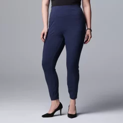 Plus Size Simply Vera Vera Wang Live-In High Rise Shaping Leggings -SIMPLY VERA VERA WANG Sales 5526441 Navy